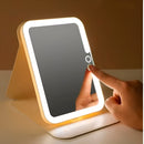 Espelho Led Portátil Capa Recarregável Touch Usb Cor:branco

