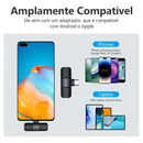 Microfone Sem Fio Duplo Lapela Tipo-C