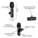 Microfone Sem Fio Duplo Lapela Tipo-C