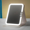 Espelho Portátil Luz Led Touch Usb Recarregável Quadrado
