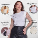 Blusa Branca Ribana Muscle Tee Elegante Confortável Regata
