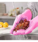 Luvas Silicone Com Cerdas Limpeza Multiuso