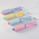 Mini Escova Enrola Cabelo Chapinha Alisadora 2 Em 1 Cores